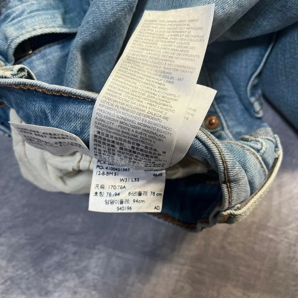 Levi's 514 Light Mid Wash Straight Fit Blue Denim Jeans